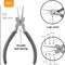 The Beadsmith Micro Wire Looping Pliers –Loops & Jump Rings, Polished Steel Head & PVC Comfort Handle